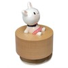 falado Mini Wooden Animal Rotary Music Box with Cute Rabbit
