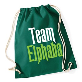 Hippowarehouse Team Elphaba Drawstring Cotton School Gym Kid Bag Sack 37cm x 46cm, 12 litres