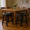 Set Of 2pc 18 Inch Height Saddle Seat Stools Black