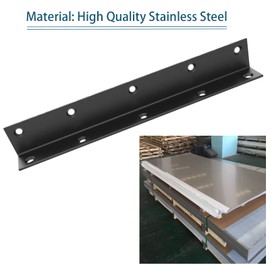 L Bracket,Heavy Duty Corner Brace,Stainless Steel Shelf Bracket,Black Large Angle Brackets, Metal Braces for Wood Aufuga (8, 8*1*1inch)