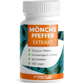 Monk's Pepper High Dose – 365 Tablets – 10 mg High-Quality Monk Pepper Extract (5:1), Equivalent to 50 mg Pure Monk Pepper (Vitex Agnus Castus) – Laboratory Tested with Certificate – 100% Vegan