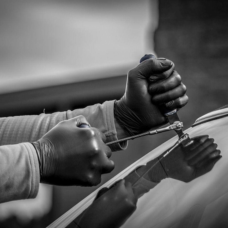 Glass Technology Windshield Removal Pull Knife - Rubber Grip