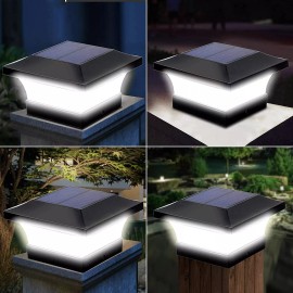 T-SUN 4 Pack Solar Post Cap Lights For 4x4 Outdoor Waterproof LED Deck Fence Decor UK
