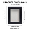 8x12 Shadow Box Frame Black Wood with a 1 3/4"