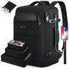 Bagsure 42L Travel Backpack, Hidden Straps, 3 Packing Cubes, Laptop
