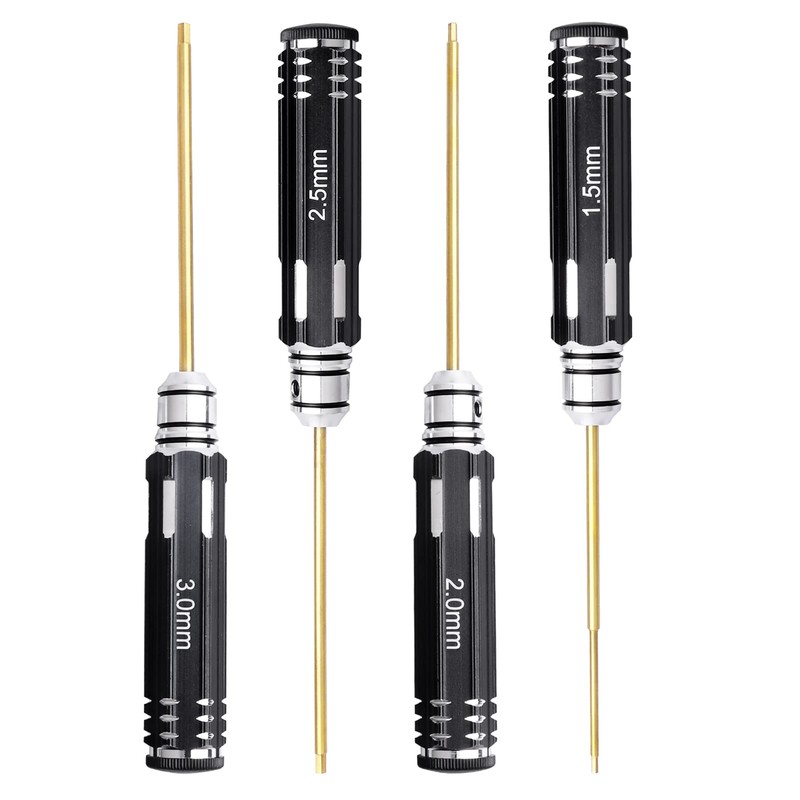 Hobbypark 1.5mm 2.0mm 2.5mm 3.0mm Hex Screw Driver Set Titanium