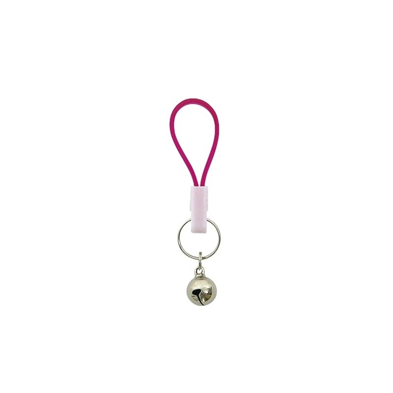 [Mode Delacasa] Mitsuki Lock Key Holder, Includes Bell, Clear, Pink,