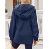 Zeagoo Spring Waterproof Rain Jacket With Hood Women Wind Breaker