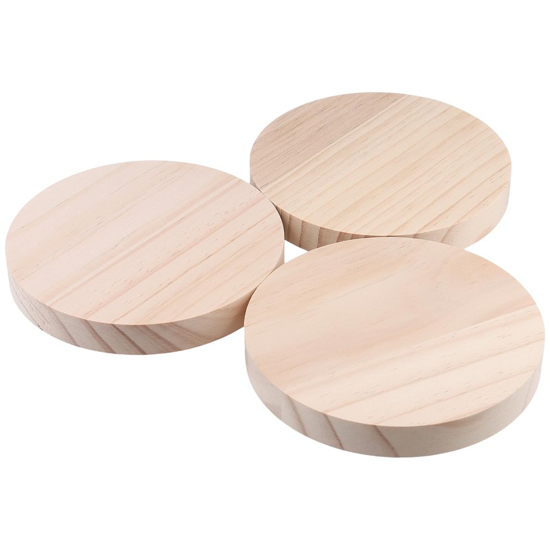 MAHIONG 8PCS 6 Inch Round Wooden Discs Circles, 0.78 Inch