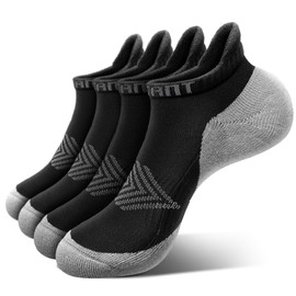 BULLIANT Women's Athletic Socks 4Pairs-Premium Polyester Blend,Arch Support,Anti-Slip Design,Breathable(4Pairs,Shoes Size:Women 9-10)