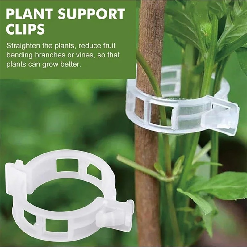 Plant Support Clips 50pcs Reusable Tomato Clips Plastic Trellis Clips