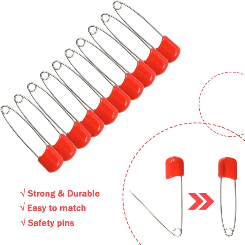 Hocansen 50 PCS Safety Pin 54mm/2.2in Baby Diaper Pins for