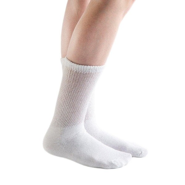 Doc Ortho Loose Fit Cotton Diabetic Socks for Men and Women, 6 Pairs, Crew