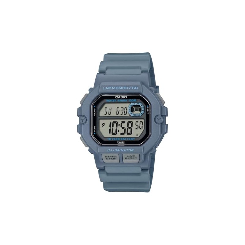 Casio Watch WS-1400H-2AVEF, blue, Ribbon