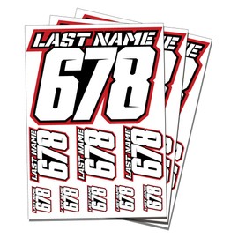 MX and ATV Name and Number Plate Decals