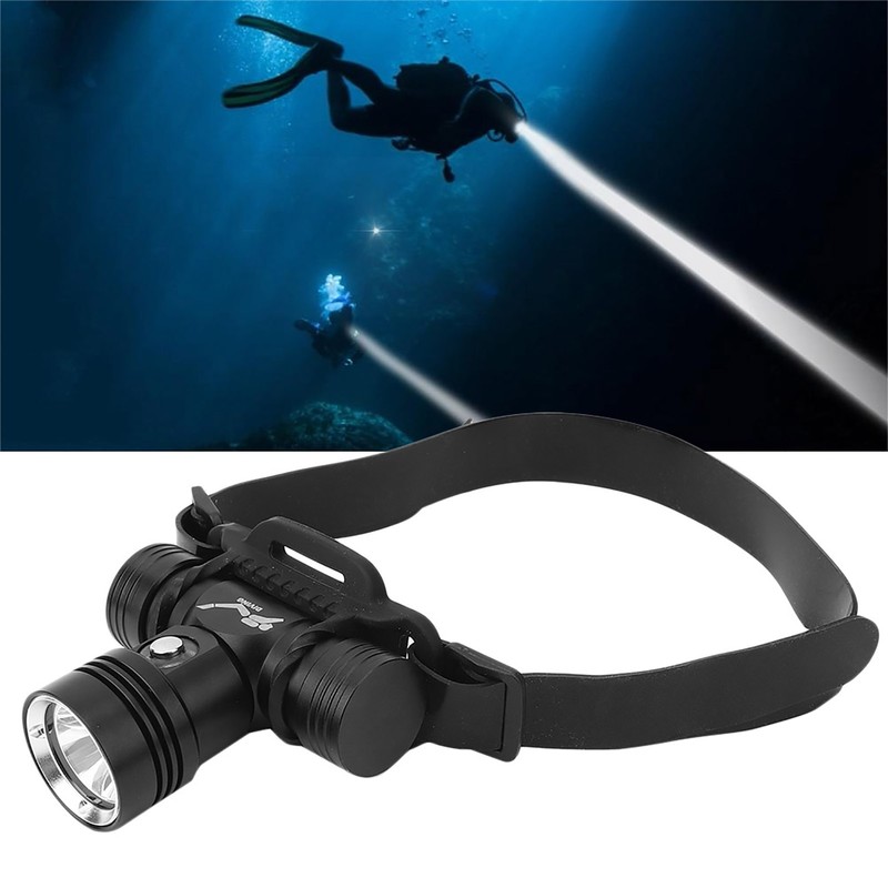 Waterproof LED Diving Headlamp Underwater High Brightness Head Light for