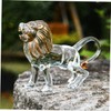 GRIRIW Lion Statue Lion Ornament for Home Decor Sturdy Crystal