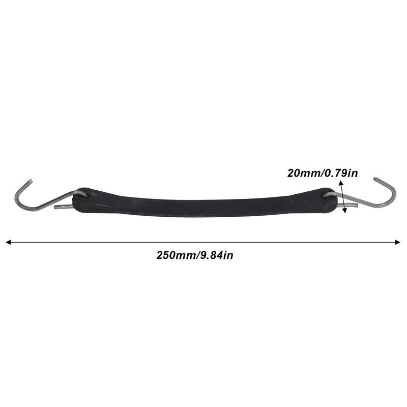 10Pcs Tie Down Cords,10in Bungee Cords, Black Rubber Heavy Duty