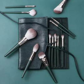 4cIaTBMHrSOl 신상 브러시 솔 페이스 14 트렌드 화장용 세트 화장붓 메이크업 New Brush Hair Face 14 Trend Makeup Set Makeup Brushes [Brush 14 Piece Set - Green]