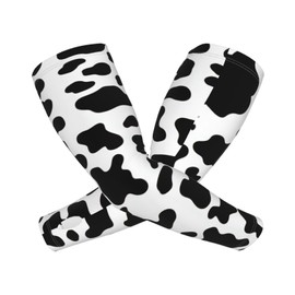 ASYG Cute Cow Print Sleeves Protection Cooling or Arm Warmer Sun Sleeves for Men Women