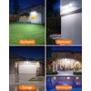 intelamp Solar Security Lights Motion Sensor LED Solar Lights Outdoor