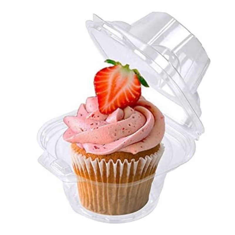 U Chef Paquete de 50 Cajas de Plastico para Cupcakes,