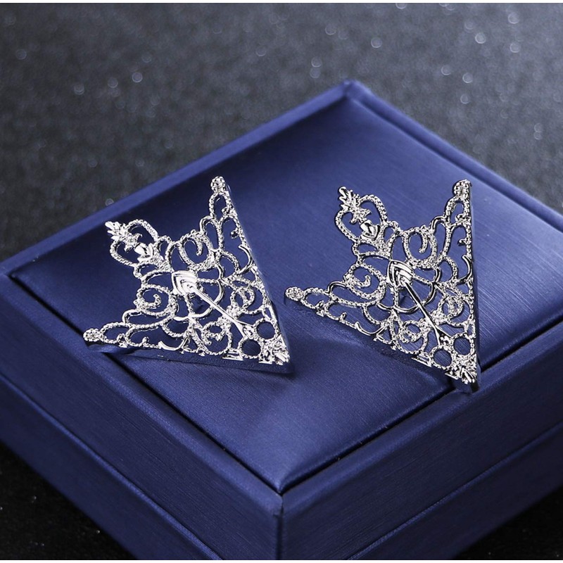 J's Select Fashion Accessory, Antique Steampunk Collar Chip, Silver, Silver