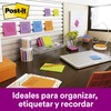 Post-it Notas Súper Adhesivas, Doble poder de adhesión, Colores Neón,