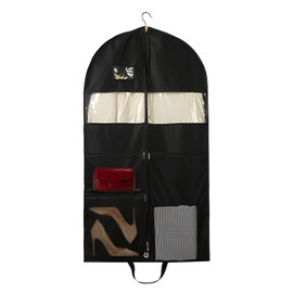 51 inch Dance Costume Bag, Suit Bag Foldable Clothes Covers with 3 Zipper Pockets Suit Carrier Hanging Garment Bags with ID Slot for Travel Storage