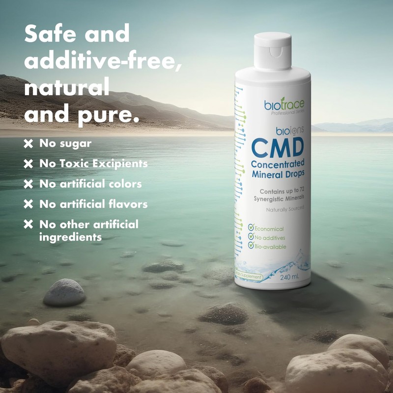 BioTrace Dead Sea Trace Mineral Drops | 72+ Concentrated Trace