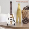 7in White Miniature Electric Guitar Replica with Box Instrument Model