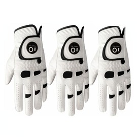 Men’s Golf Gloves Worn on Left Hand for Right Handed Golfer with Ball Marker Value 3 Pack, Weathersof Grip Soft Comfortable, Fit Size Small LH (Small,Worn on Left Hand for Right-Handed Golfer)