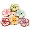 AKOAK 50 Pcs Natural Wood Decorative Button 2-Hole Retro Cute