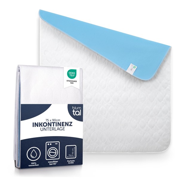 Blumtal Mattress Topper, Waterproof and Washable, Absorbent Fleece, 75 x 90 cm, Incontinence Pad