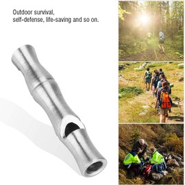 Hiking whistle, stainless steel emergency whistle, mini signal whistle, stainless steel emergency whistle, high decibel emergency whistle, emergency whistle, EDC emergency aid tool for outdoor hiking camping