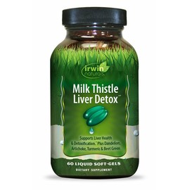 Irwin Naturals Milk Thistle Liver Detox Supports Liver Health, 60 Liquid Softgel
