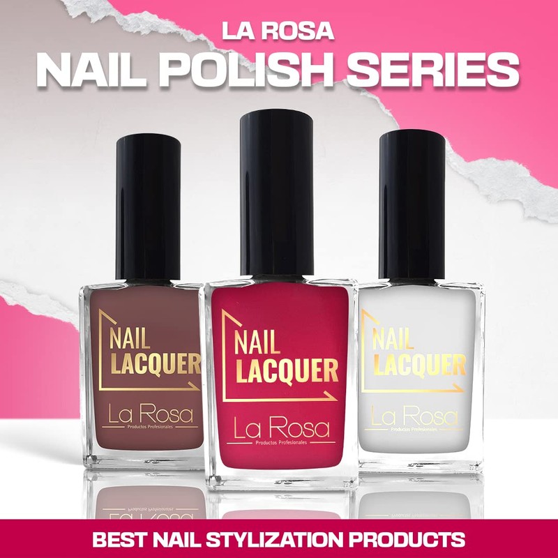 La Rosa Productos Profesionales Nagellack Energetische Farbe mit richtiger Deckkraft