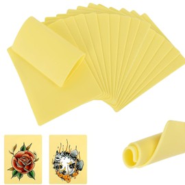 Cobenga 3MM Tattoo Practice Skin, 15 Pcs Fake Skin Tattoo Practice, 5.9 x 7.8" Double Sides Tattoo Skin Blank Fake Skin, Soft Silicone Thick Tattoo Skin Practice for Tattoo Practice, Beginners