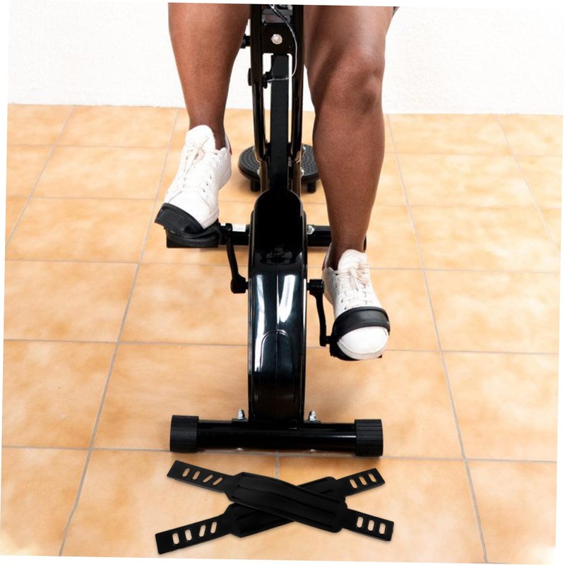Abaodam 2pcs Adjustable Elastic Bicycle Pedal Straps for Gym Home