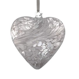 Sienna Glass Small Glass Friendship Heart-White, 9 x 9 x 12 cm