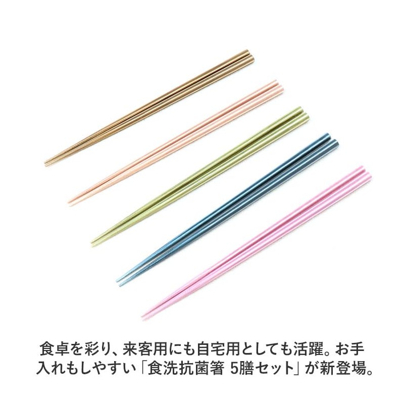 Belchic Dishwasher Antibacterial Chopsticks Set of 5 Chopsticks Set