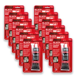 ABRO RTV Silicone Sealant and Gasket Maker: Up to 500 Degree F Heat, High Temp Silicone Sealant, 3 oz/85g Tube - Black, Pack of 12