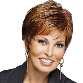 Whisper Avg Cap Wig Color R119G Silver & Smoke - 4.5" Short Boy Cut Gentle Waves Womens Vibralite Synthetic Fiber Memory Caplesswomens Peluca