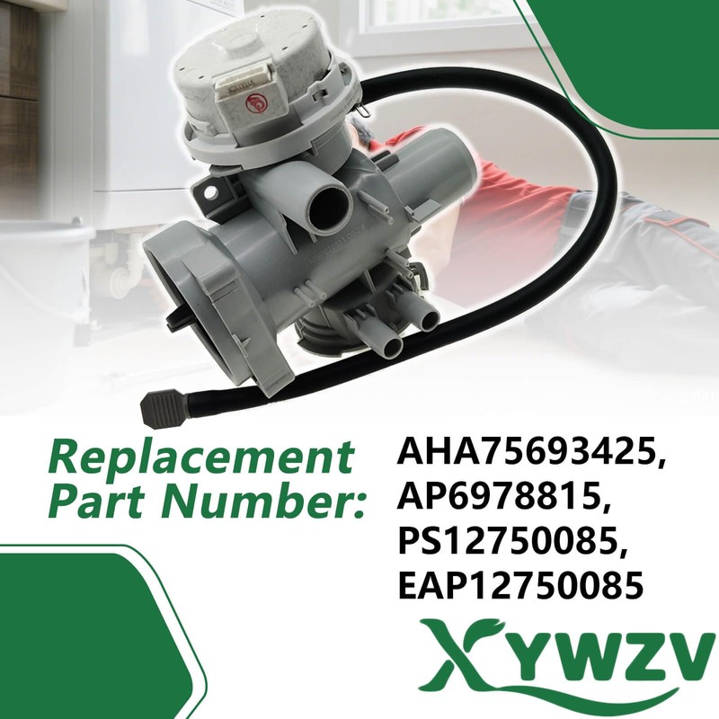 AHA75693425 Washer Drain Pump Assembly,Compatible with LG Washer WM3700HVA/00 WM3700HWA/03