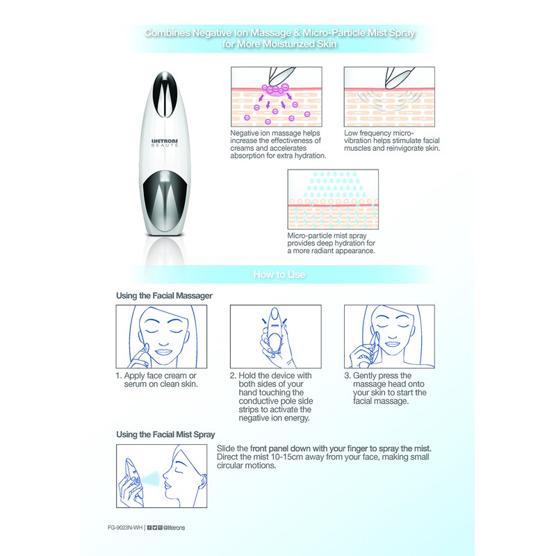 Lifetrons Beauté Facial Spa Kit - 2-in-1 Mist Spray &