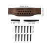 12 String Guitar Bridge Kit Black Roswood and Plastic Saddle
