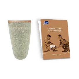 JianiMed X-Static - Encogedores de muñón protésico – por encima de la rodilla, 35 cm, calcetín amputado, 15-20, hilo plateado, diario, Taiwan Excellence L/XL