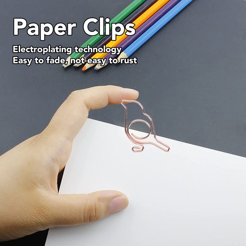 100Pcs Paper Clips Cute Look Note Clip Marking Document Organizing