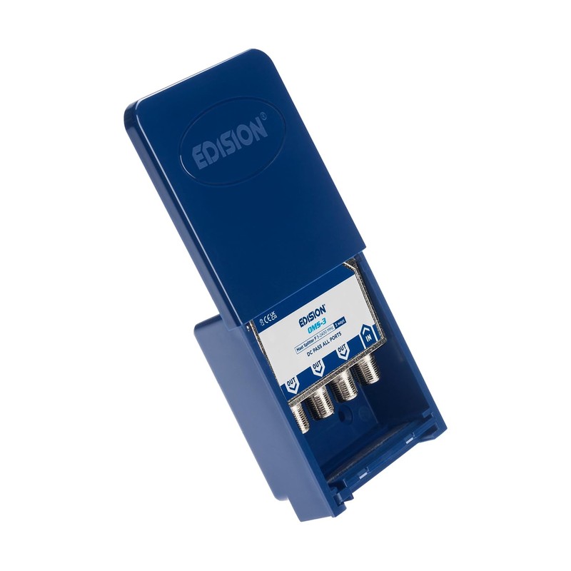 EDISION OMS-3 Satellite Splitter 3-Way MAST Outdoor, Suitable for TV,