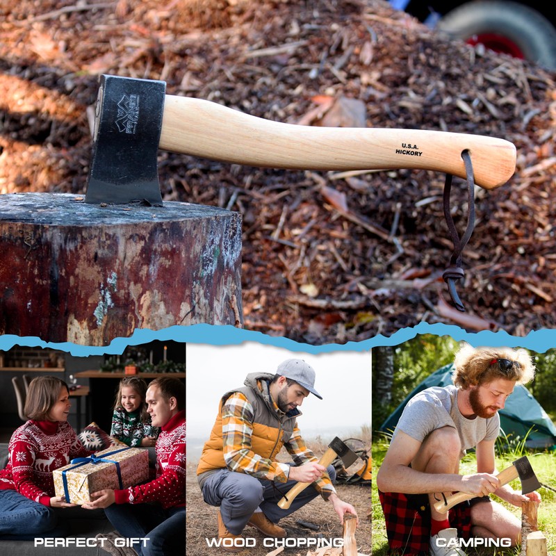 PRANDI Yankee Hatchet 1.32lb - Hickory Handle 14.97in with Leather